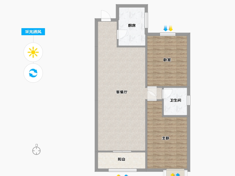 山东省-菏泽市-环岛花园荷花苑-80.46-户型库-采光通风