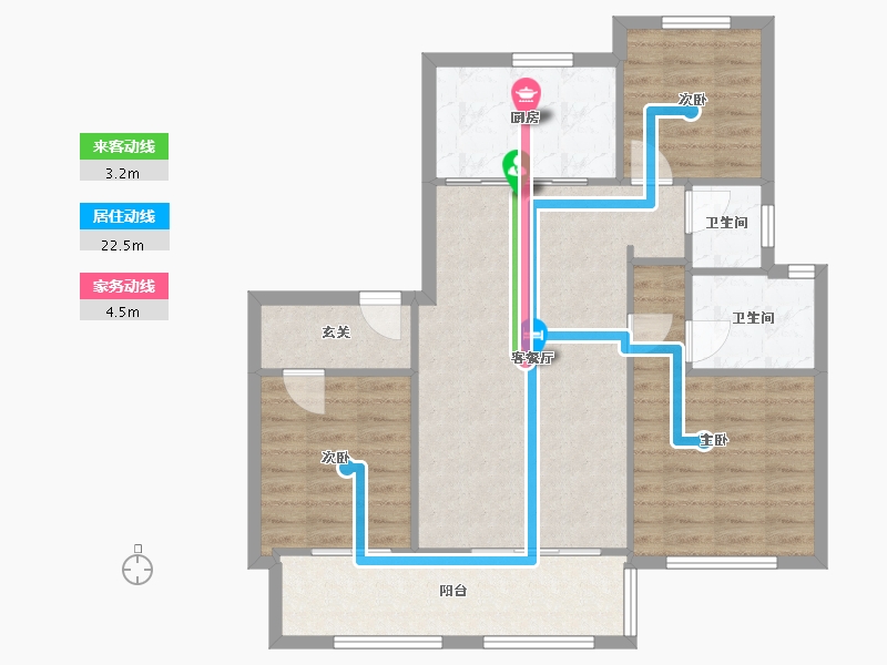 山东省-济南市-新城香溢华庭-108.00-户型库-动静线