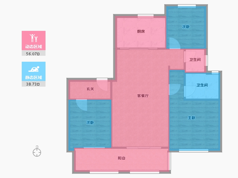 山东省-济南市-新城香溢华庭-108.00-户型库-动静分区