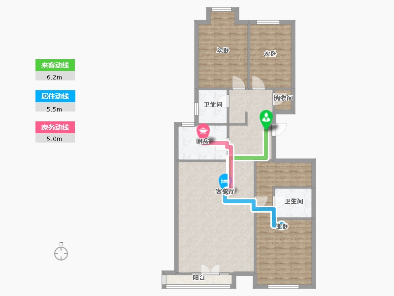 山东省-济南市-领秀城-111.00-户型库-动静线