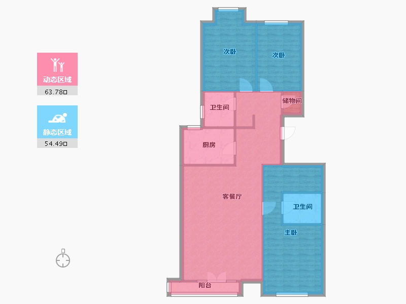 山东省-济南市-领秀城-111.00-户型库-动静分区