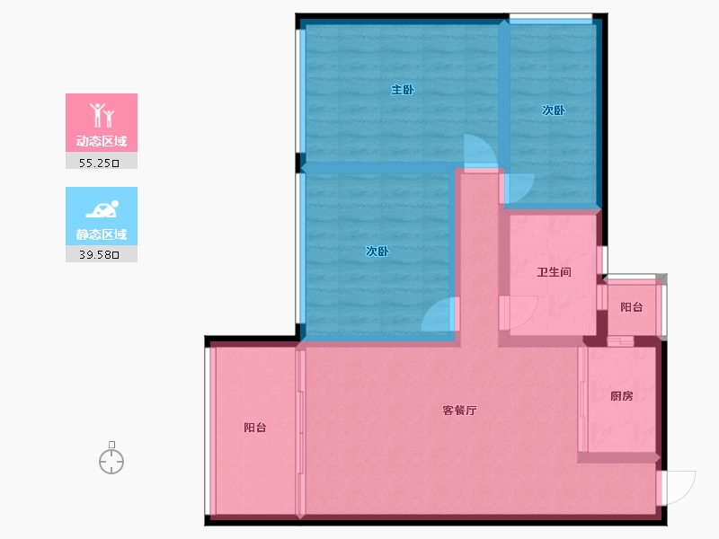 广东省-深圳市-海灏华庭-84.16-户型库-动静分区