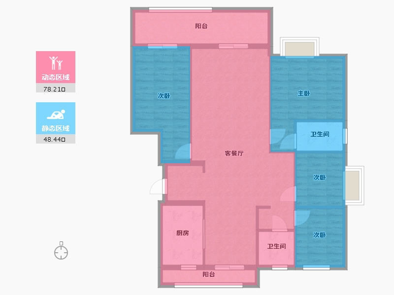 浙江省-丽水市-瓦窑头新村-140.00-户型库-动静分区