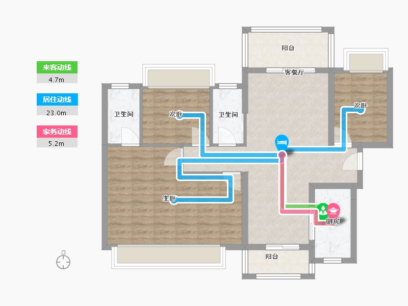 广西壮族自治区-柳州市-龙光玖悦湾-100.00-户型库-动静线