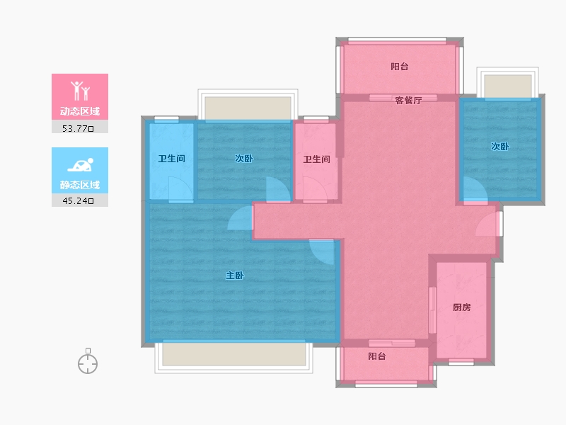 广西壮族自治区-柳州市-龙光玖悦湾-100.00-户型库-动静分区