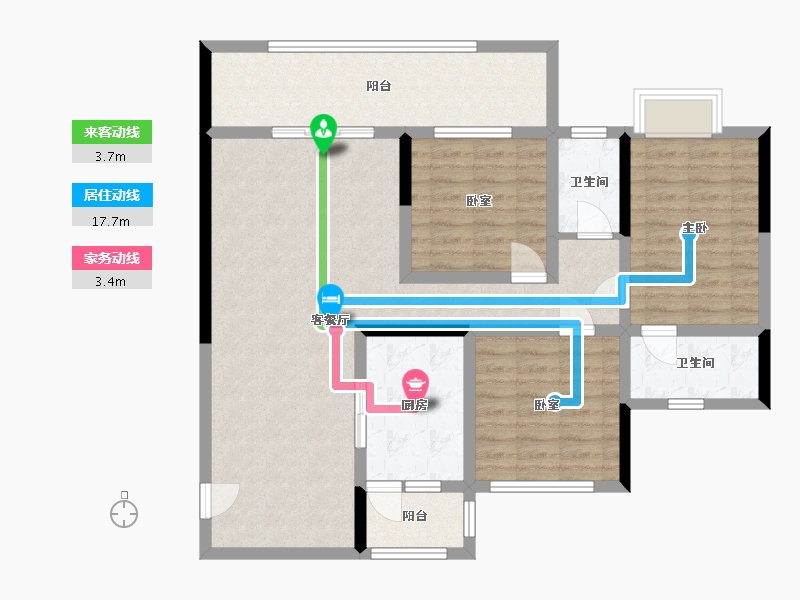 贵州省-铜仁市-万和星城-101.00-户型库-动静线