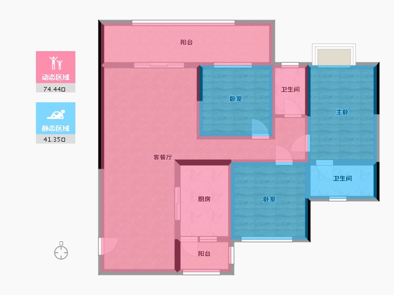 贵州省-铜仁市-万和星城-101.00-户型库-动静分区