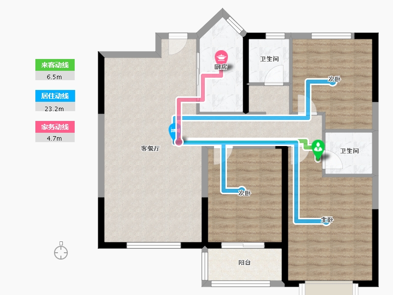 河南省-安阳市-御峰嘉苑-97.23-户型库-动静线