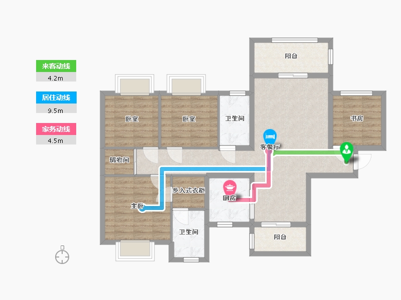 广西壮族自治区-南宁市-云星乾隆御园-120.00-户型库-动静线