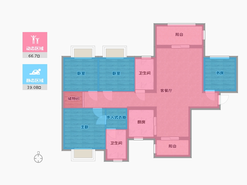 广西壮族自治区-南宁市-云星乾隆御园-120.00-户型库-动静分区