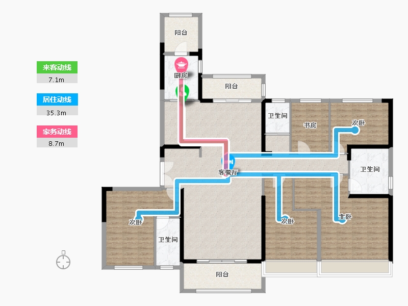 青海省-西宁市-碧桂园御川府-192.00-户型库-动静线