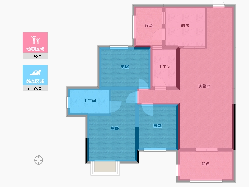 广西壮族自治区-贵港市-华泰荣御-80.00-户型库-动静分区