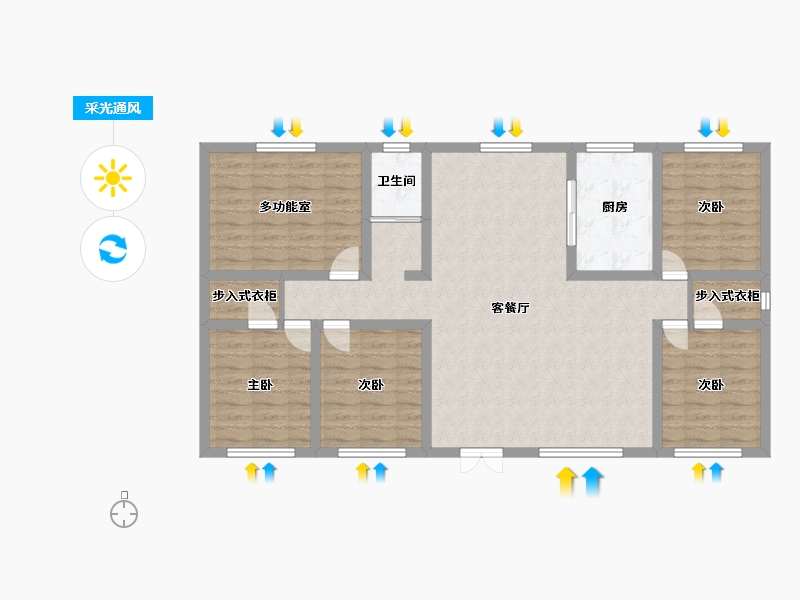 新疆维吾尔自治区-塔城地区-西城小区-110.00-户型库-采光通风