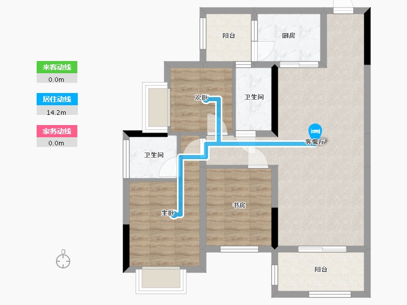 重庆-重庆市-泽京·南樾府-80.00-户型库-动静线