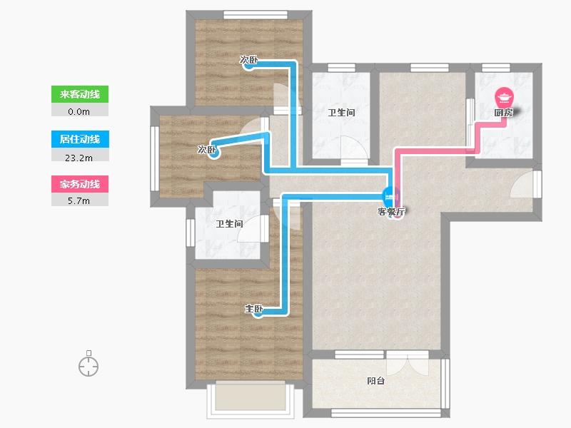 河北省-石家庄市-润江翡丽公馆-93.00-户型库-动静线