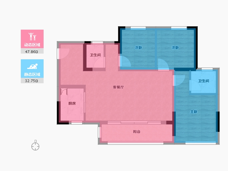 四川省-雅安市-金科领地悦江庭-98.00-户型库-动静分区