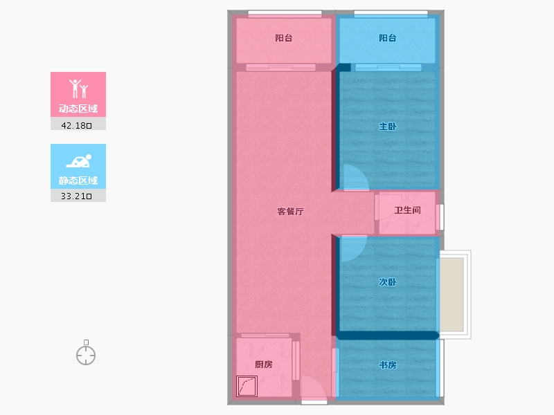 广西壮族自治区-河池市-南桥新城-67.21-户型库-动静分区