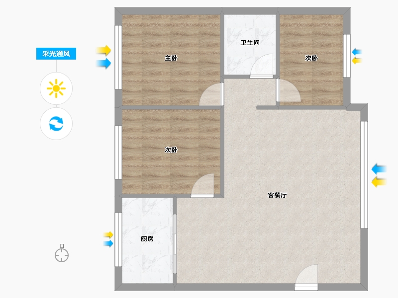 广东省-广州市-广东外语艺术学院-70.00-户型库-采光通风