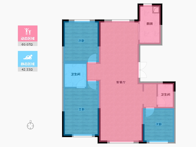 吉林省-长春市-学府上城-106.48-户型库-动静分区