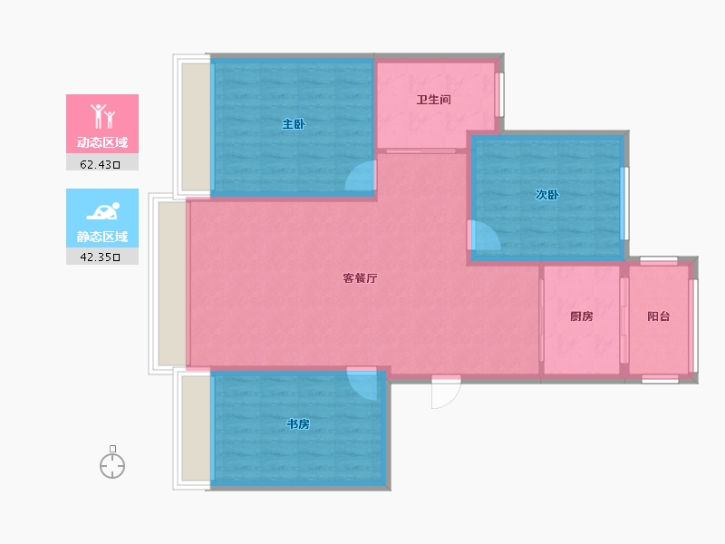 吉林省-松原市-王爷府-95.00-户型库-动静分区