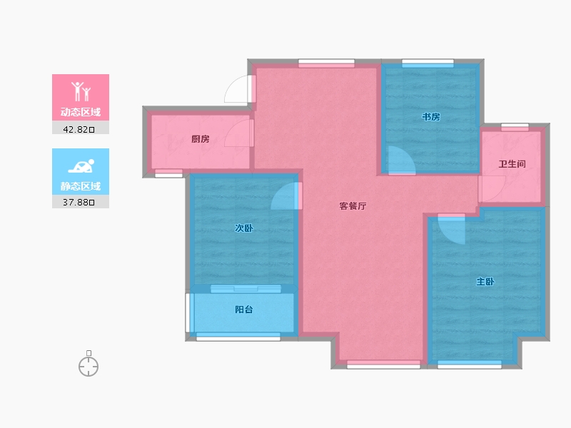 河北省-衡水市-悦湖庄园-71.33-户型库-动静分区