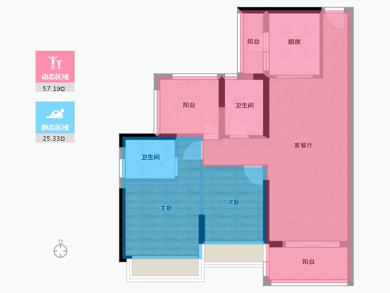 广东省-肇庆市-锦绣春江-74.76-户型库-动静分区