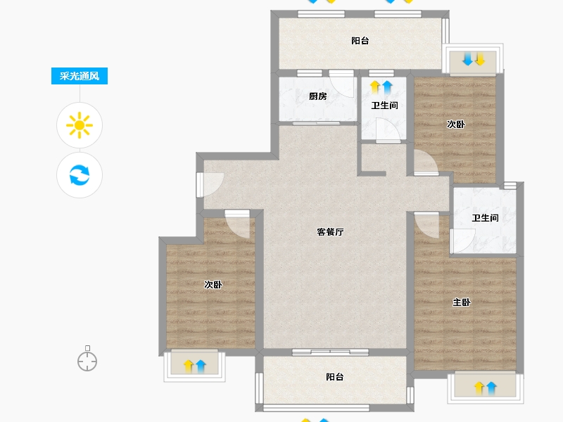 福建省-泉州市-万商凤凰城-101.00-户型库-采光通风