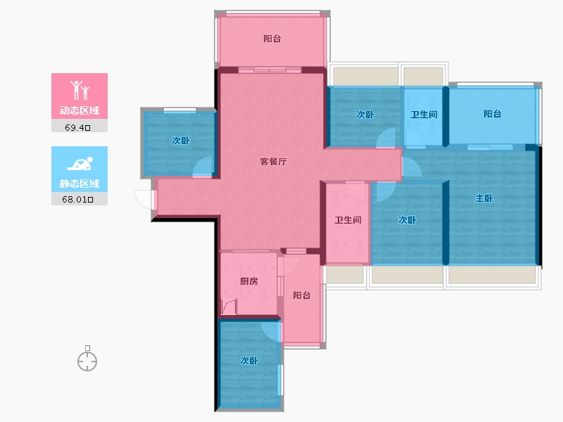 广东省-湛江市-东新高地-105.00-户型库-动静分区