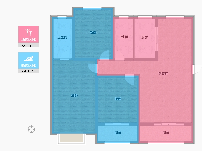 山东省-德州市-嘉诚东郡-A区-112.00-户型库-动静分区