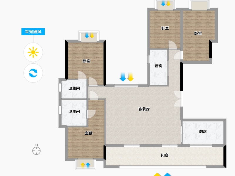 贵州省-黔西南布依族苗族自治州-杏林春晓-200.00-户型库-采光通风