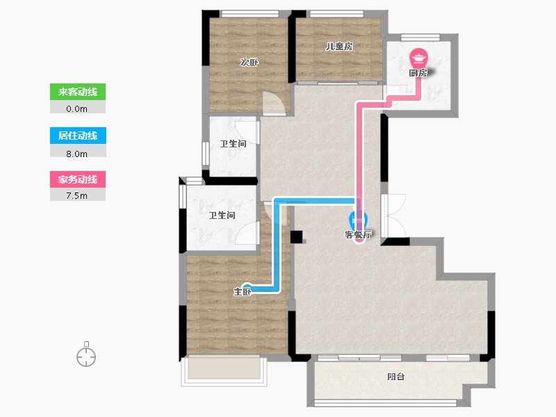 重庆-重庆市-重庆中泰上境-101.00-户型库-动静线