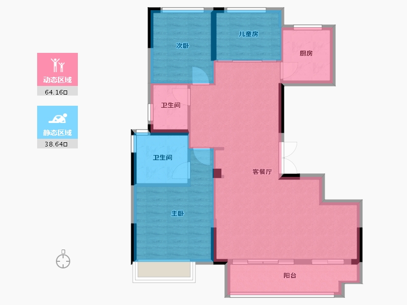 重庆-重庆市-重庆中泰上境-101.00-户型库-动静分区