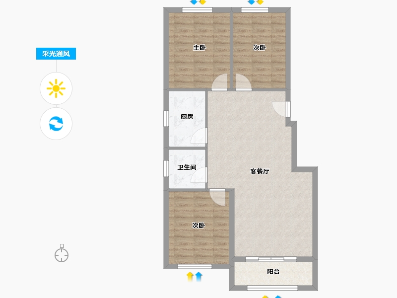 河北省-承德市-泰悦府-79.21-户型库-采光通风