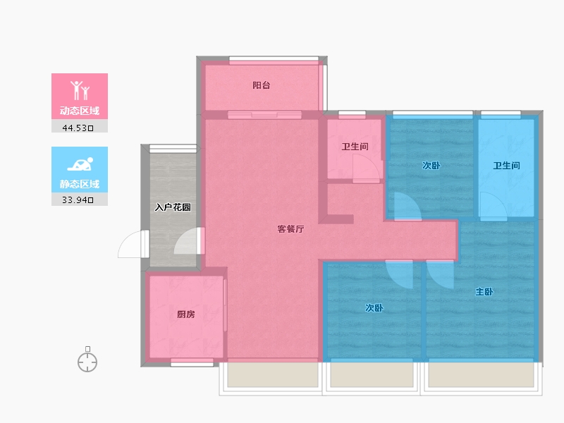 广东省-广州市-岭南悦府-80.00-户型库-动静分区