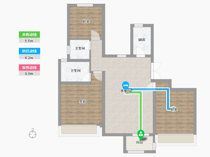 河南省-许昌市-中建·观湖悦府-90.78-户型库-动静线