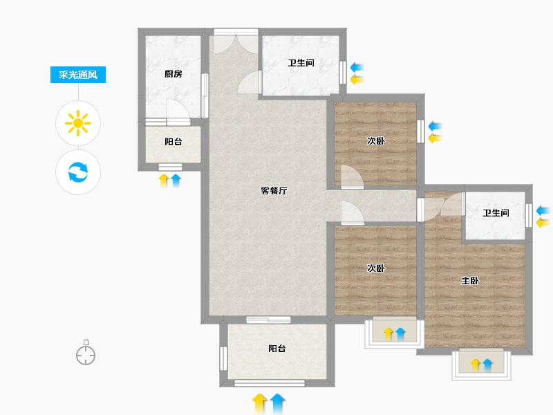 贵州省-黔南布依族苗族自治州-滨江御品-120.00-户型库-采光通风