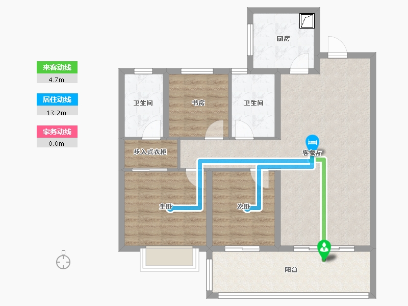 安徽省-阜阳市-华润朗府-92.00-户型库-动静线