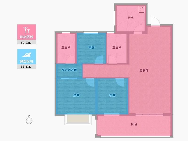 安徽省-阜阳市-华润朗府-92.00-户型库-动静分区