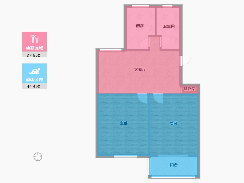 上海-上海市-敬南路3号-72.00-户型库-动静分区