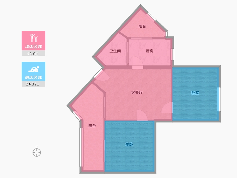 四川省-成都市-倍特枫林苑-58.80-户型库-动静分区