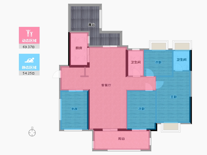 广东省-湛江市-万和乐华花园-129.40-户型库-动静分区