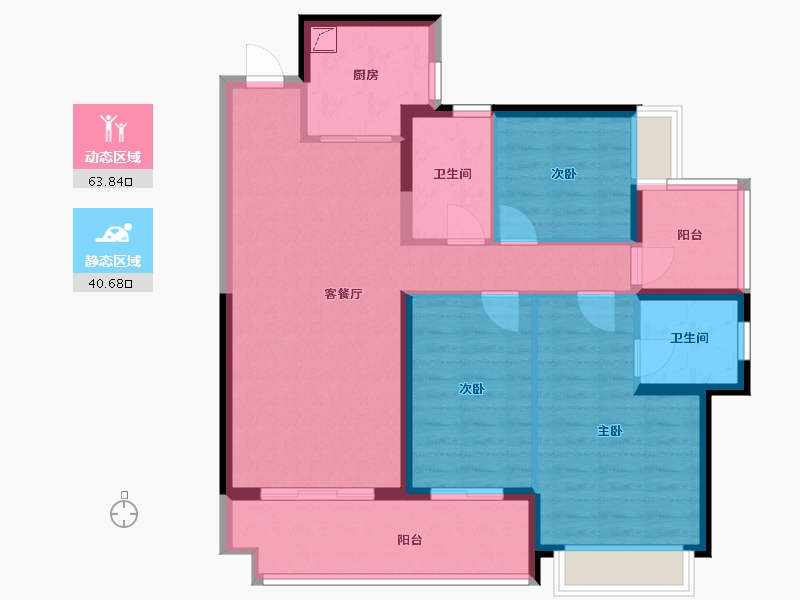 广东省-汕头市-璟珑湾-94.31-户型库-动静分区