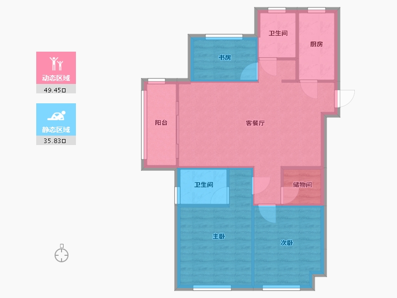 安徽省-黄山市-天宝集团承建黄山联佳翰林府小区工程-89.00-户型库-动静分区