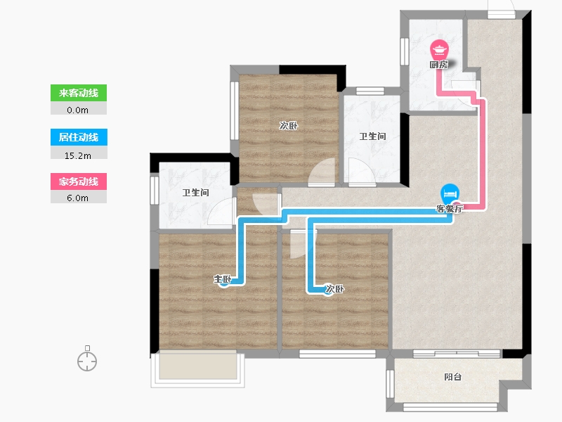 广西壮族自治区-桂林市-兴进颐景城-88.00-户型库-动静线