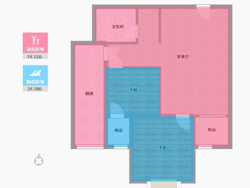 河北省-廊坊市-上上城第三季-74.00-户型库-动静分区