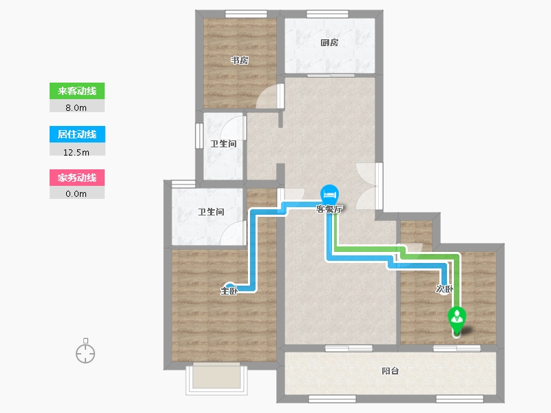 安徽省-合肥市-滨河湾-88.00-户型库-动静线