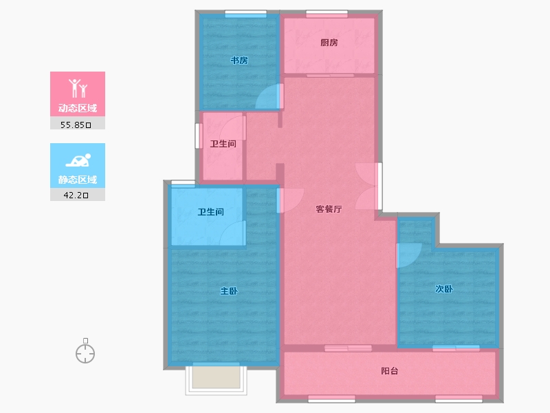 安徽省-合肥市-滨河湾-88.00-户型库-动静分区