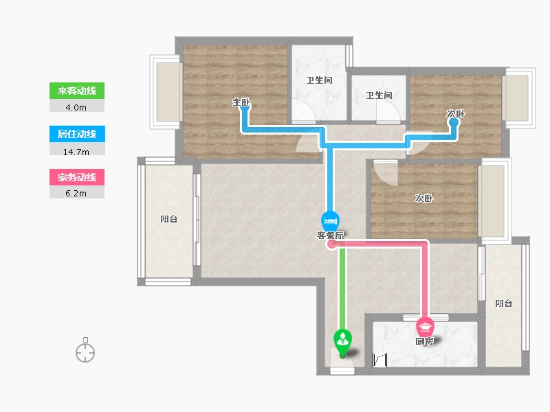 广东省-中山市-合生帝景城-94.84-户型库-动静线