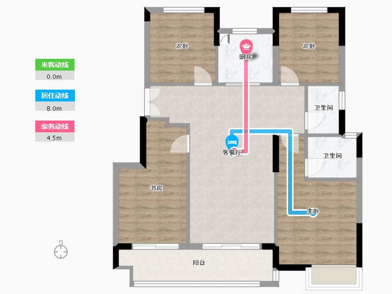 浙江省-嘉兴市-林语芳庭-100.00-户型库-动静线