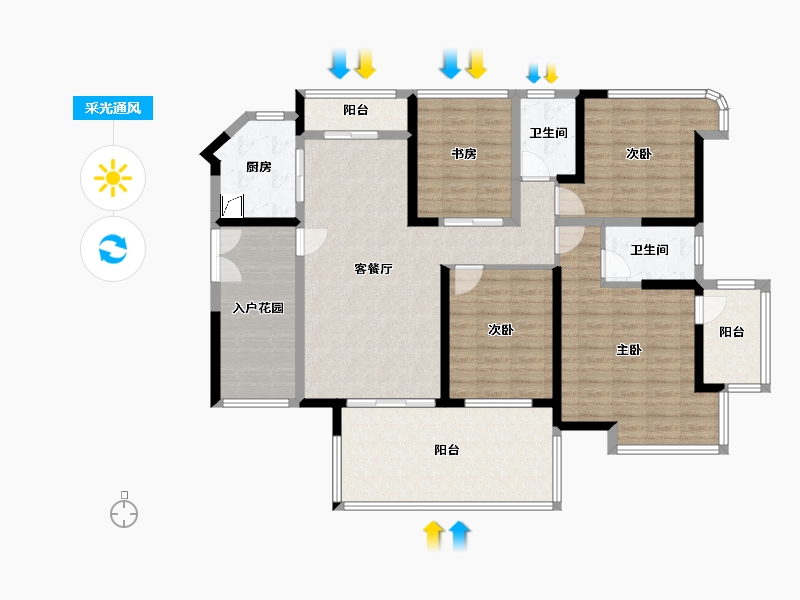 广西壮族自治区-防城港市-埠上桃源-111.22-户型库-采光通风